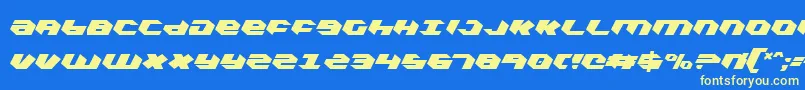 KubrickExtraCondensed-fontti – keltaiset fontit sinisellä taustalla