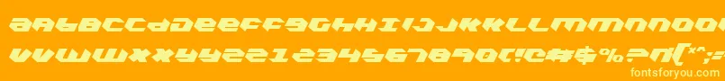 Czcionka KubrickExtraCondensed – żółte czcionki na pomarańczowym tle