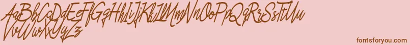 Asfrogas Font – Brown Fonts on Pink Background
