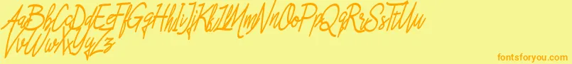 Asfrogas Font – Orange Fonts on Yellow Background