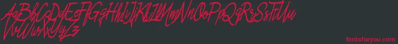 Asfrogas Font – Red Fonts on Black Background