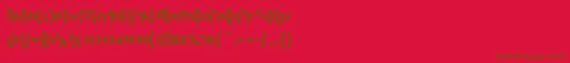 Шрифт FujitaRay – коричневые шрифты на красном фоне