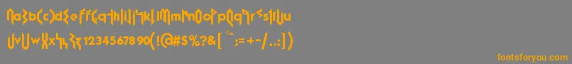 FujitaRay Font – Orange Fonts on Gray Background