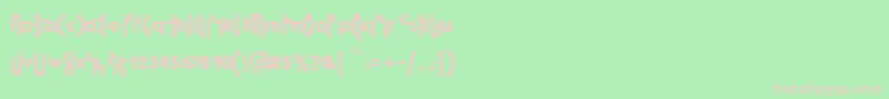 FujitaRay Font – Pink Fonts on Green Background