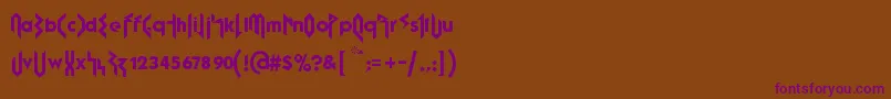 FujitaRay Font – Purple Fonts on Brown Background