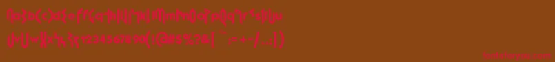FujitaRay Font – Red Fonts on Brown Background