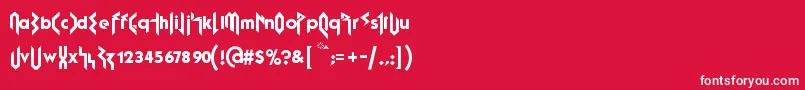 FujitaRay Font – White Fonts on Red Background