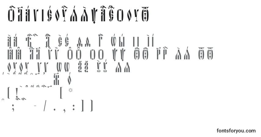 A fonte OglavieUcsSpacedout – alfabeto, números, caracteres especiais