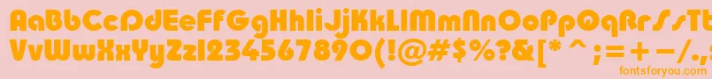 TrsH Font – Orange Fonts on Pink Background