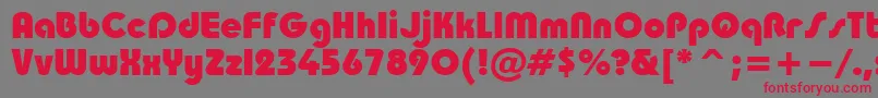 TrsH Font – Red Fonts on Gray Background