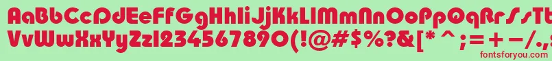 TrsH Font – Red Fonts on Green Background