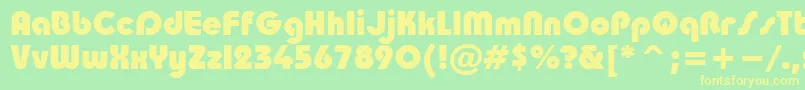 TrsH Font – Yellow Fonts on Green Background