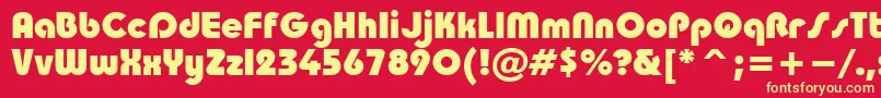 TrsH Font – Yellow Fonts on Red Background