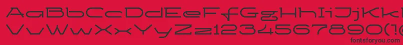 Ketosagbd-Schriftart – Schwarze Schriften auf rotem Hintergrund