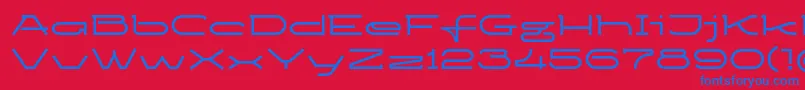Ketosagbd Font – Blue Fonts on Red Background