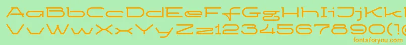 Шрифт Ketosagbd – оранжевые шрифты на зелёном фоне