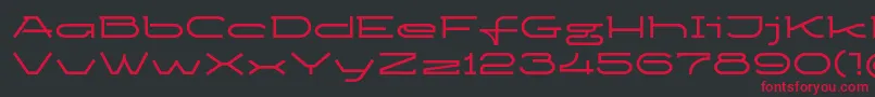 フォントKetosagbd – 黒い背景に赤い文字