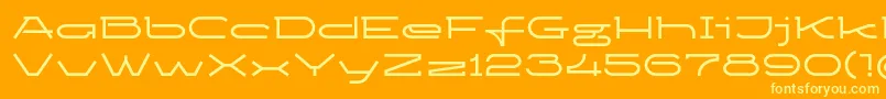 Ketosagbd Font – Yellow Fonts on Orange Background