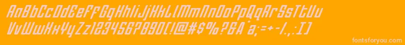 Darklightersuperital Font – Pink Fonts on Orange Background