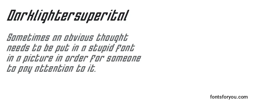 Review of the Darklightersuperital Font