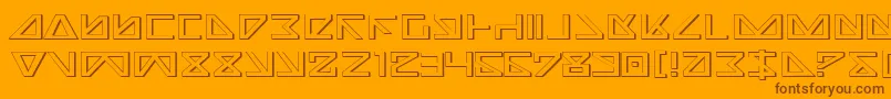 Шрифт Nicke3D – коричневые шрифты на оранжевом фоне