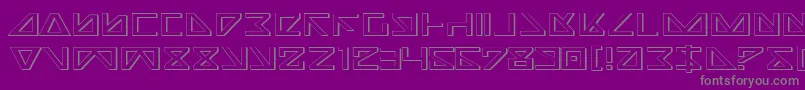 Nicke3D Font – Gray Fonts on Purple Background
