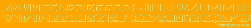 Nicke3D Font – Green Fonts on Orange Background