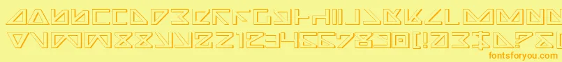 Nicke3D Font – Orange Fonts on Yellow Background