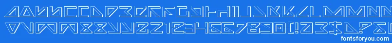 Nicke3D Font – White Fonts on Blue Background