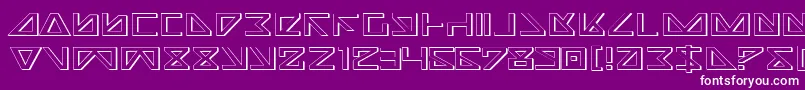 Nicke3D Font – White Fonts on Purple Background