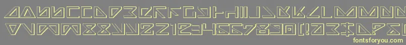 Nicke3D Font – Yellow Fonts on Gray Background