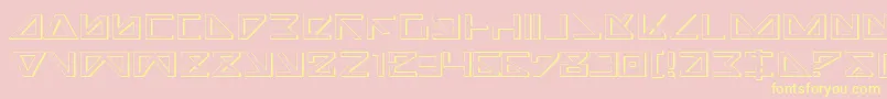 Nicke3D Font – Yellow Fonts on Pink Background