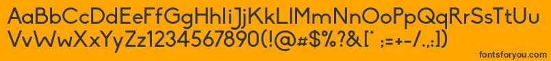 BikoRegular Font – Black Fonts on Orange Background