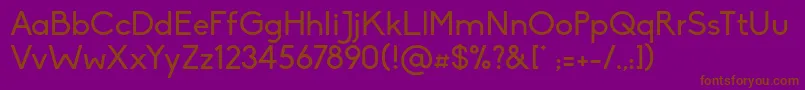 BikoRegular Font – Brown Fonts on Purple Background