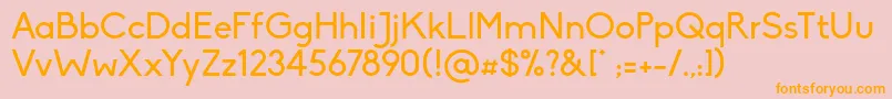 BikoRegular Font – Orange Fonts on Pink Background