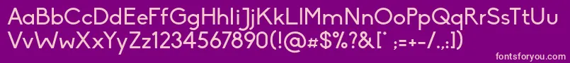 BikoRegular Font – Pink Fonts on Purple Background