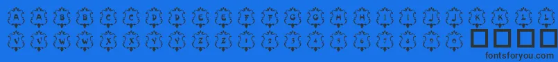fuente 101Badges – Fuentes Negras Sobre Fondo Azul