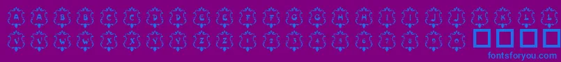 fuente 101Badges – Fuentes Azules Sobre Fondo Morado