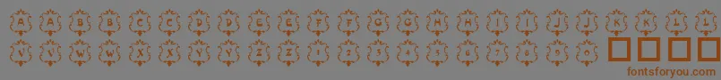 fuente 101Badges – Fuentes Marrones Sobre Fondo Gris