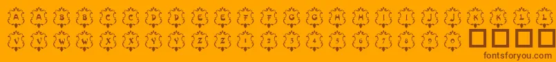 101Badges Font – Brown Fonts on Orange Background