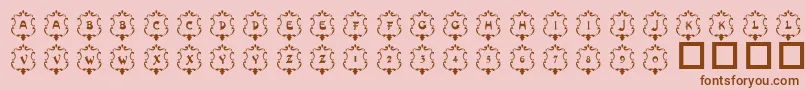 101Badges Font – Brown Fonts on Pink Background