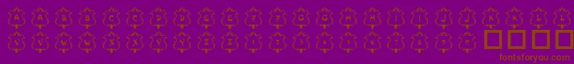 Шрифт 101Badges – коричневые шрифты на фиолетовом фоне