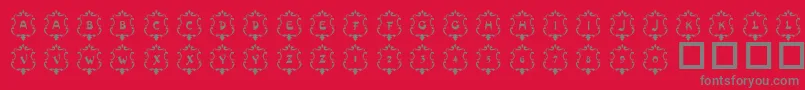 101Badges Font – Gray Fonts on Red Background