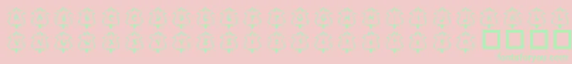 101Badges Font – Green Fonts on Pink Background