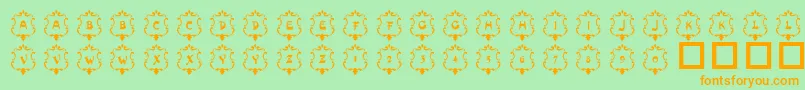 fuente 101Badges – Fuentes Naranjas Sobre Fondo Verde
