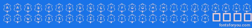 fuente 101Badges – Fuentes Rosadas Sobre Fondo Azul