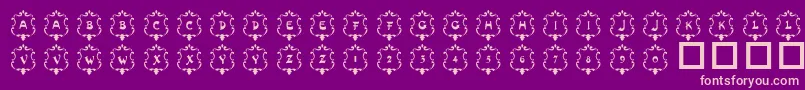 101Badges Font – Pink Fonts on Purple Background