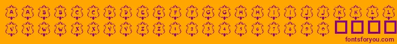 101Badges Font – Purple Fonts on Orange Background