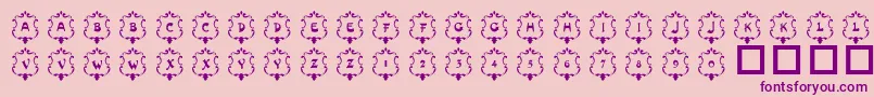 101Badges Font – Purple Fonts on Pink Background
