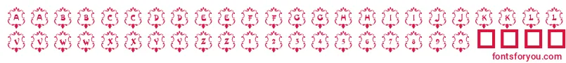 101Badges Font – Red Fonts on White Background